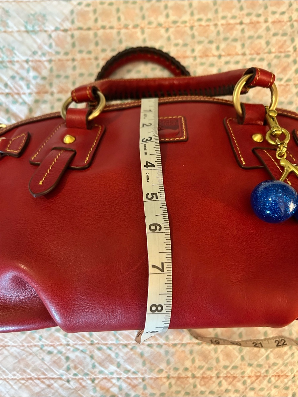 Dooney & Bourke Red Florentine Medium Mail Satchel, excellent used condition - Picture 14 of 15